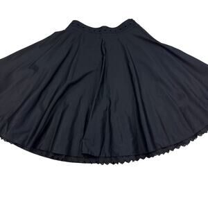 Odille 100% Cotton Circle A-Line Skirt With Scalloped Eyelet Detail Women's 4